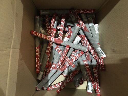 Quantity of 45 x Golf Pride Golf Grips only, Red/Grey