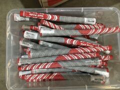 Quantity of 45 x Golf Pride Golf Grips only, Red/Grey