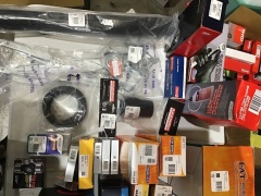 Box of steering rack boot kits, pump, hub assembly, ignition lead sets air/fuel sensors etc. Please refer to images of items. - 4