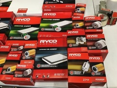 Box of Ryco air filters, various sizes. Please refer to images of items. - 2