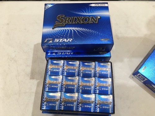Quantity of 7 x packs of Srixon Pure White G Star Golf Balls