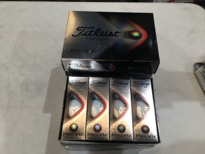 Quantity of 7 x packs of Titleist ProV1X White Golf Balls