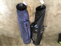 Quantity of 2 x Jones Golf Bags, Black or Blue