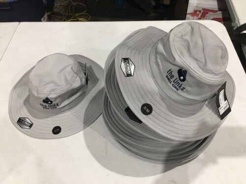Quantity of 9 x The Links Shell Cove Platinum Cool Air Bucket Hats, Grey, various sizes