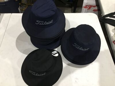 Quantity of 14 x Titleist Stadry Bucket Hats, Blue or Black