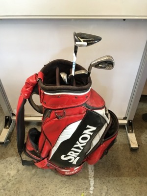 Used Srixon Bag with 4 x Clubs, TaylorMade, 3 Wood, Callaway 6 iron