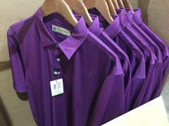 Quantity of 7 x Donald Ross Polo Shirts, sizes: S, M, L, XL, XXL, Magenta