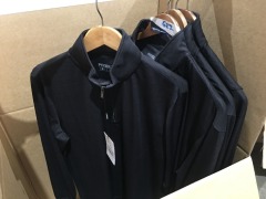 Quantity of 4 x Proquip Long Sleeve Wind Shirts, Black, sizes: S, M, L, XXL