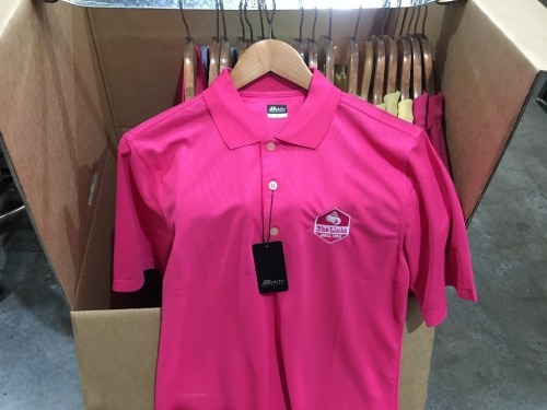 Quantity of 18 The Link Shell Cove Sonth Shirts, Pink, Sky Blue, Green or Yellow, sizes: S, M, L, XL, 2XL, 3XL