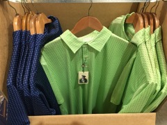 Quantity of 10 x Donald Ross Polo Shirts, various sizes: S, M, L, XL, 2XL - 2