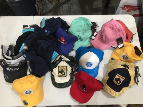 Quantity of 32 x either Caps or Beanies, The Links Shell Cove, mostly caps
