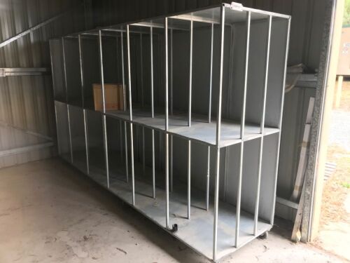 Stock Storage Shelf, Fabricated steel, Mobile rack, 3400 x 800 x 970mm H