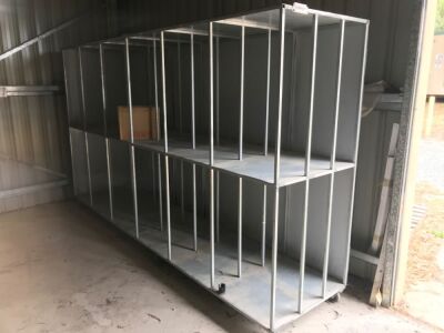 Stock Storage Shelf, Fabricated steel, Mobile rack, 3400 x 800 x 970mm H
