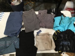 Quantity of 18 x various Visors & 4 x various caps, also including 3 x Men's Pants, 2 x Men's Shorts, 2 x Shirts & Ladies Pants - 6
