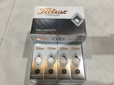 Quantity of 5 x packs of 12 Titleist Velocity Golf Balls (60 balls in total)