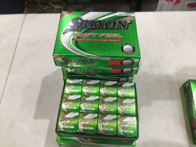 Quantity of 8 x packs of 12 Srixon Soft Feel White Golf Balls (96 balls in total)