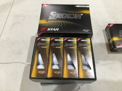 Quantity of 8 x packs of 12 Srixon 2 Star Pure White Golf Balls