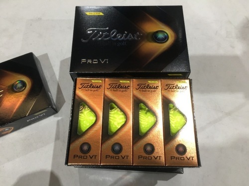Quantity of 6 x packs of 12 Titleist ProV1 Yellow Golf Balls