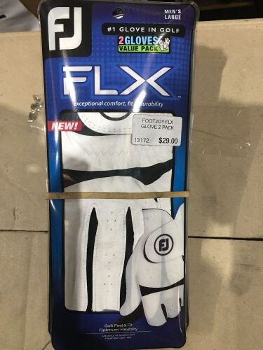 Quantity of 6 x FJ FLX Men's Gloves Large, 2 Pack