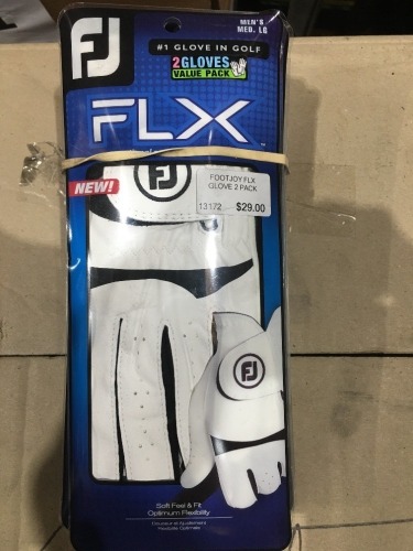 Quantity of 11 x FJ FLX Men's Gloves Medium - Large, 2 Pack