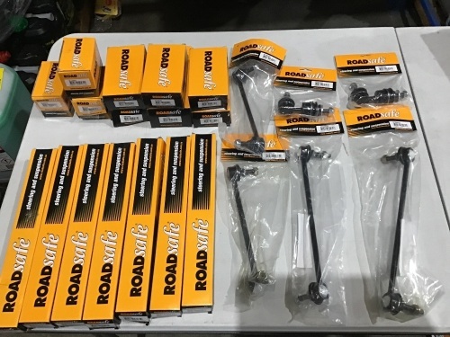 Box of RoadSafe steering and suspension. Please refer to images of items.