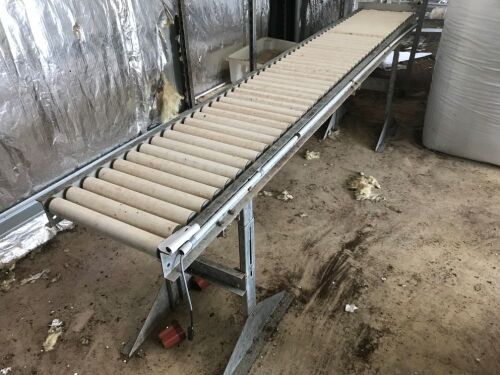 Outfeed Conveyor, Gravity PVC Roller
