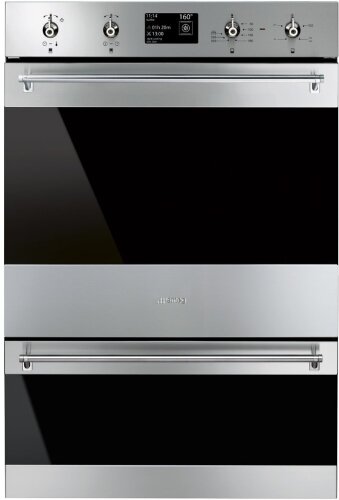 Smeg DOSPA6395X 60cm Classic Aesthetic Pyrolytic Electric Built-In Double Oven
