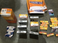 Box of spark plug packs, ignition lead coil, water pump etc. Please refer to images of items. - 2