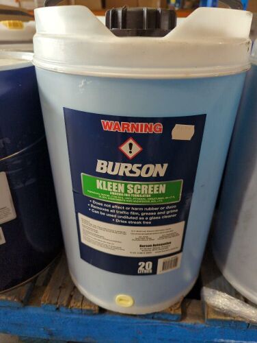 Burson clean screen 20L. Please refer to images of item.