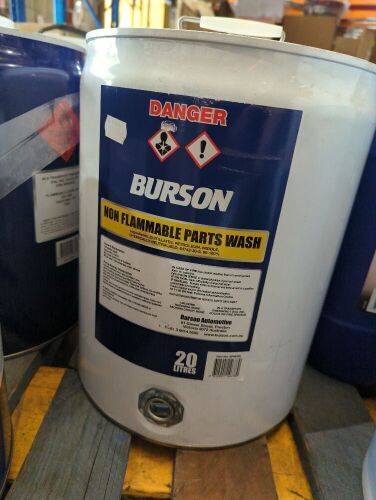 Burson non-flammable parts wash 20L. Please refer to images of item.