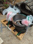 Bulk pallet of rubber tracks and brake drums. Please refer to images of items. - 3
