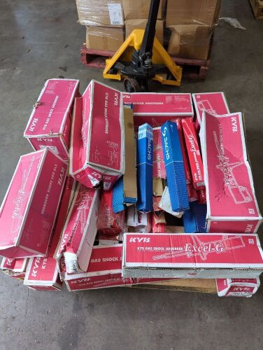 Bulk pallet of shock absorbers. Please refer to images of items.