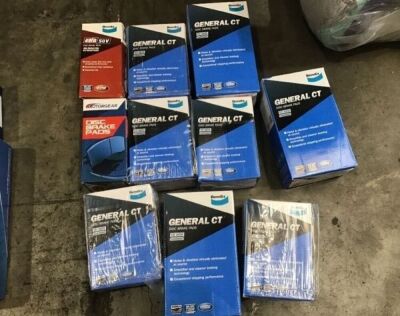 Box of GENERAL CT brake pads. Please refer to images of items.