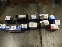 Box of various of brake pads. Please refer to images of items.