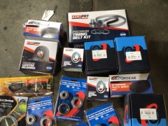 Box of timing belt kits, wheel bearing kit, and more. Please refer to images of items. - 3