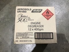 Box of engine degreaser. Please refer to images of items.