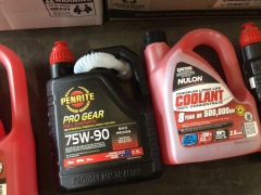 Box of coolants and engine oils. Please refer to images of items. - 3