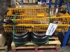 Bulk pallet of TRP steel jacket drums and yellow cage. Please refer to images of items. - 4