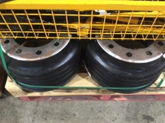 Bulk pallet of TRP steel jacket drums and yellow cage. Please refer to images of items. - 2