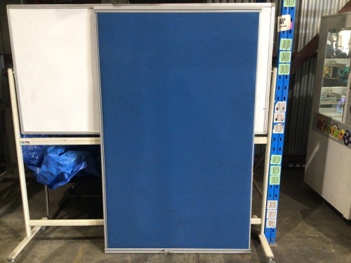 Quantity of 8 x Office Partitions, Blue Fabric Coating