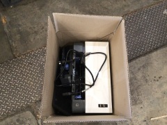 Box of 1 x HP 1001NS Laserjet Printer, 1 x Logitech Keyboard (No Dongle), 1 x Screen Protector for iPhone 8 - 2