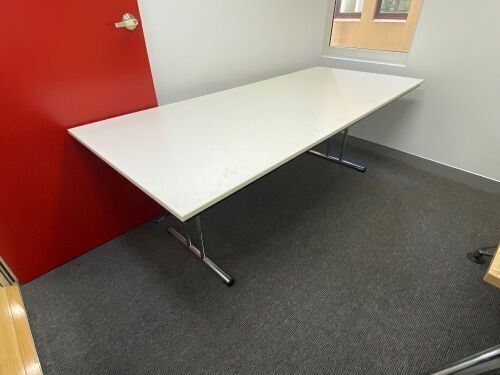 Large Foldable Boardroom Table & 3 Drawers Credenza