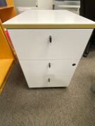 Large Foldable Boardroom Table & 3 Drawers Credenza - 7