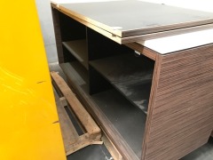 2 x Timber laminate storage cabinets - 2
