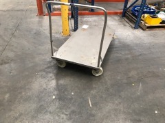 Stainless steel flat bed trolley - 2