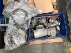 Assorted stainless steel fittings, camlock fittings, assorted butterfly valves and quantity of gasket and seal cord - 2