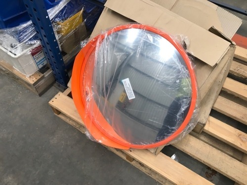 3 x SAFE-T-VIEW convex 600mm safety mirrors (new in boxes)