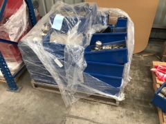 Pallet of stores supplies including camlock fittings, pvc and stainless steel fittings, seals, pneumatic water traps, pneumatic fittings and sundry items