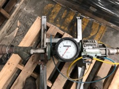 Metering valve and fittings on steel frame - 3