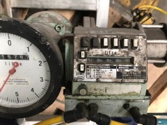 Metering valve and fittings on steel frame - 4